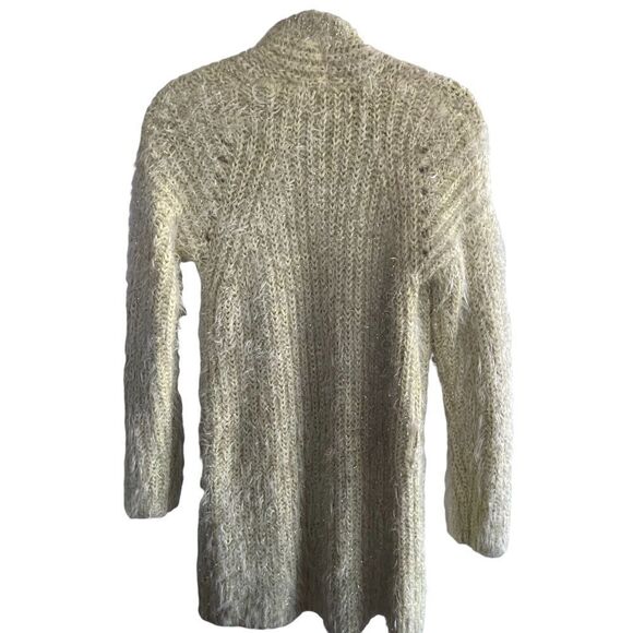 by Anthropologie ~ Larkin Shimmer Cardigan in Yellow/Gold ~ size S - Picture 7 of 11